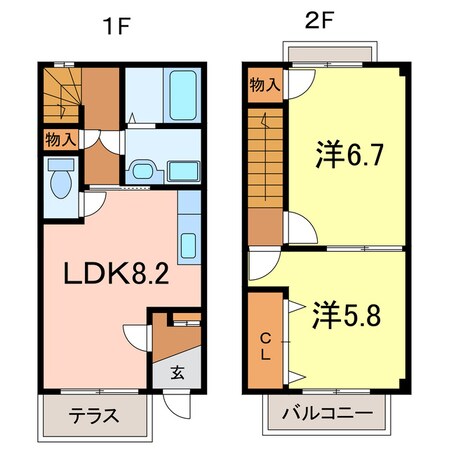 ファミール松花　Ａの物件間取画像